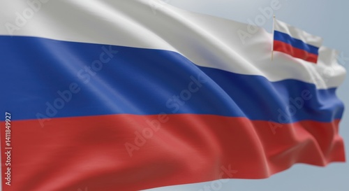 Free Download Russian Federation Flag Waving in the Wind A Stunning Display of National Pride - GFXLoad