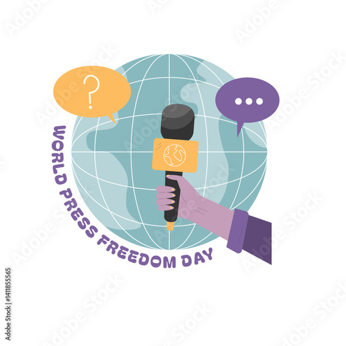 World Press Freedom Day Clipart Illustration