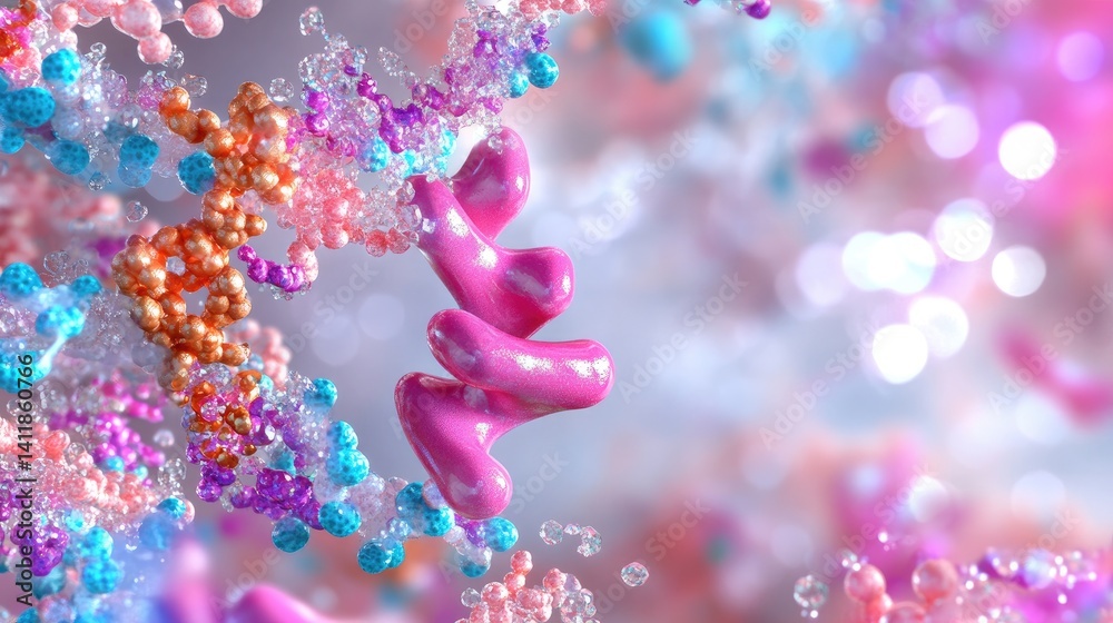 Colorful Abstract Representation of Molecular Structures in Science