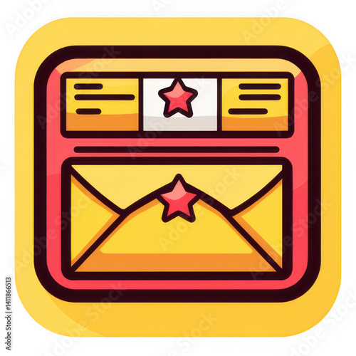 Modern 3D render icons of email open rate tracking