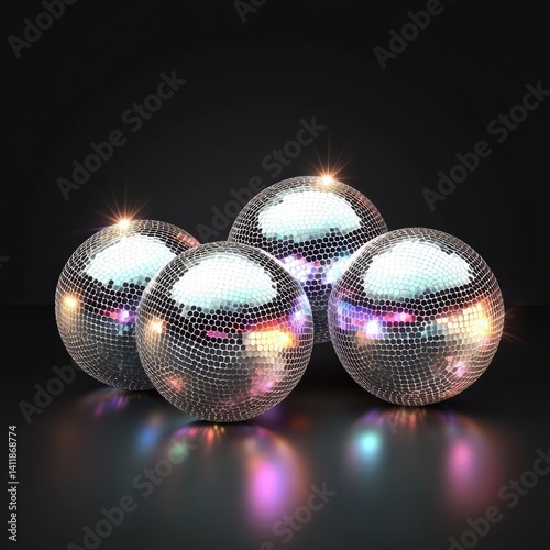 An artistic arrangement of glowing, colorful spheres against a dark backdrop, reflecting abstract creativity and style