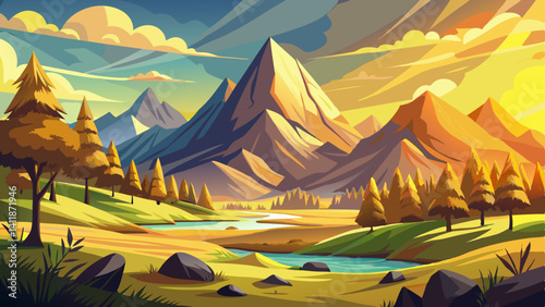 Beauty lives in light and time,
Mountains stand as silent guards,
While summer slips into gold.