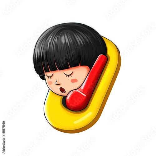 Modern 3D render icons of contact management