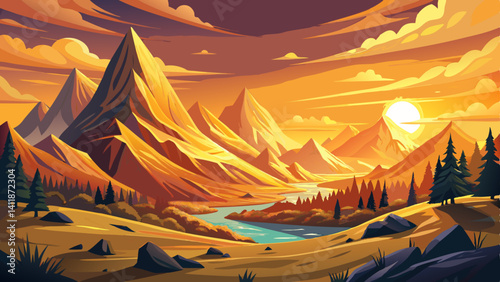 Beauty lives in light and time,
Mountains stand as silent guards,
While summer slips into gold.
