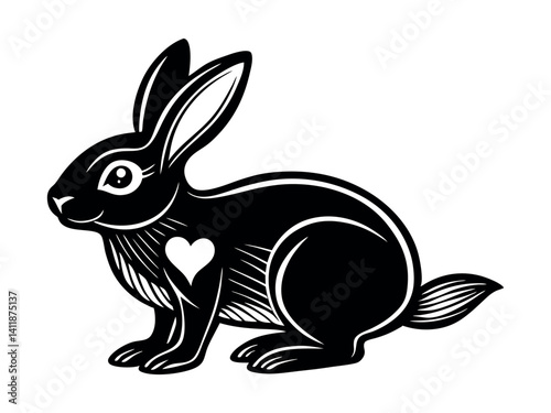 Vector icon of Cruelty Free. This icon features a bunny, representing animal welfare and cruelty-free products. Suitable for cosmetics, skincare, and ethical product promotion.