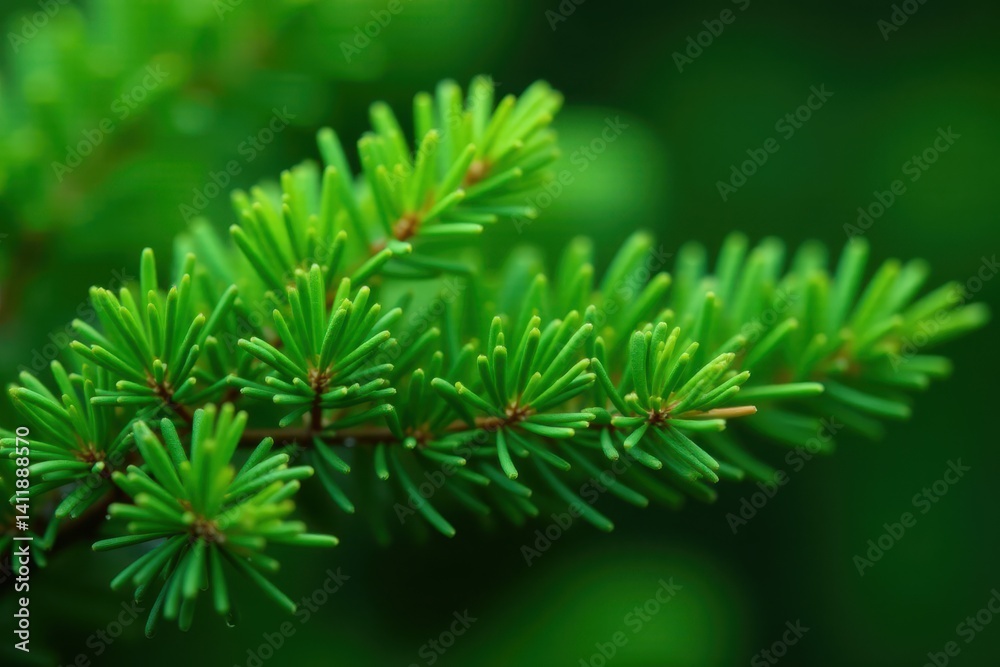 Dense cluster of miniature pine sprigs, vibrant green , miniature, needles, fresh Dense cluster of miniature pine sprigs, vibrant green , miniature, needles, fresh