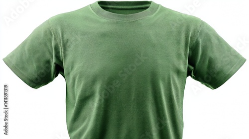 Obraz na płótnie Irish Green colour blank fashion tee front mockup template w salonie