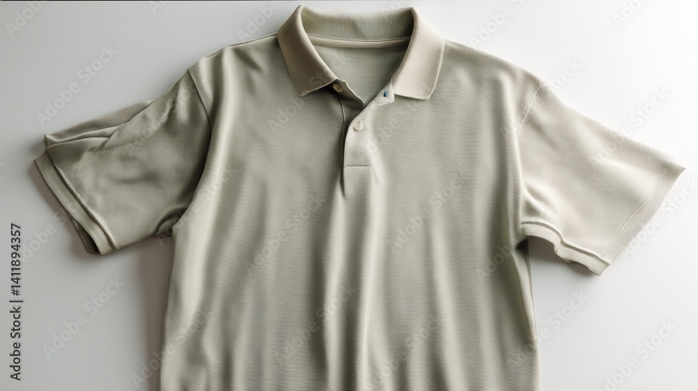 Polo Shirt Mockup On Solid Color Background