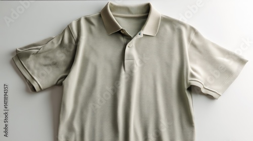 Obraz na płótnie Polo Shirt Mockup On Solid Color Background w salonie