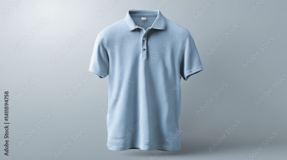Polo Shirt Mockup On Solid Color Background