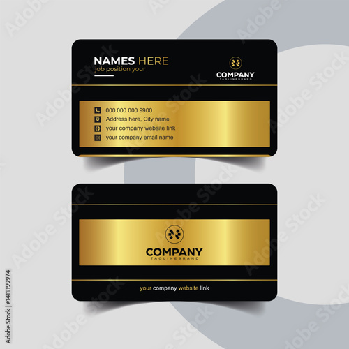 Premium Black and Gold Business Card for Luxury Brands
