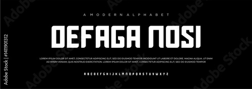 Japanese modern alphabet font, japan asian fonts style latin design
