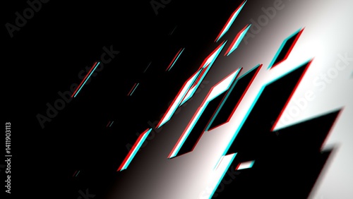 3d graphic of a creative idea abstract background with squares