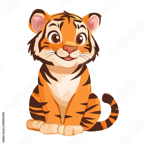 tiger, animal, vector, transparent background