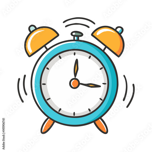 alarm clock icon, alarm clock vector illustration-simple illustration of alarm clock, perfect for alarm clock logos and icons
