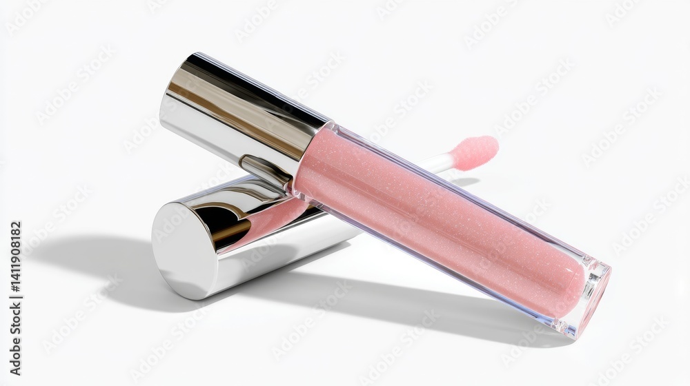 Lip gloss sample isolated on white