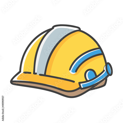 construction helmet icon, construction helmet vector illustration-simple illustration of construction helmet, perfect for construction helmet logos and icons
