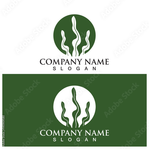 seaweed logo and vector template