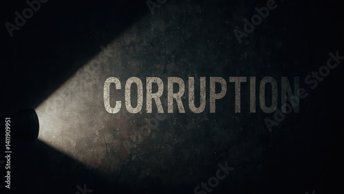 light shines on word corruption urging us to stop spread of dishonesty and deceit in society