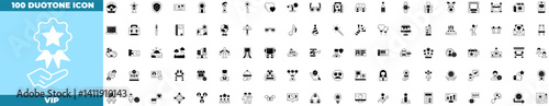 VIP Duotone Editable Icons set. Vector illustration in modern thin duotone style of vip icons: luxury, membership, exclusive, etc