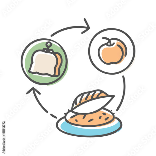 food processing icon, food processing vector illustration-simple illustration of food processing, perfect for food processing logos and icons