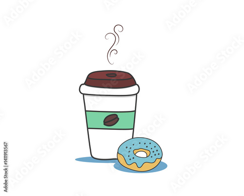 png cake snack chocolate donut muffin icon vector tea sweet glaze cream pastry croissant eat breakfast cartoon mug food background bakery coffee isolated fresh illustration biscuit hotmilk