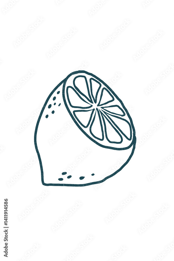 lemon slice lineart lemon slice lineart