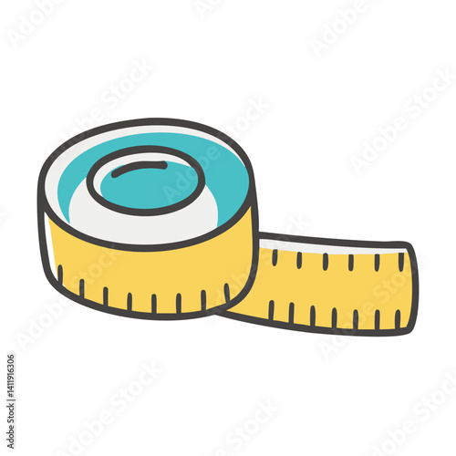 measuring tape icon, measuring tape vector illustration-simple illustration of measuring tape, perfect for measuring tape logos and icons