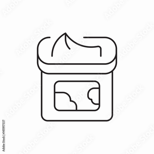 Lunch box meal container icon vector sign