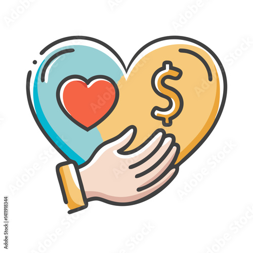 nonprofit organizations icon, nonprofit organizations vector illustration-simple illustration of nonprofit organizations, perfect for nonprofit organizations logos and icons