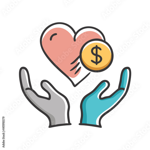 nonprofit organizations icon, nonprofit organizations vector illustration-simple illustration of nonprofit organizations, perfect for nonprofit organizations logos and icons