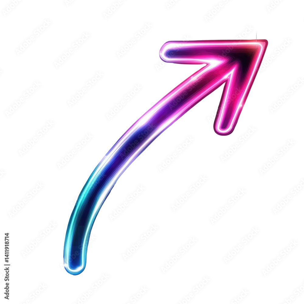A vibrant, colorful arrow illuminates upward, showcasing a blend of neon hues. This graphic element represents progress, growth, and forward movement in contemporary design A vibrant, colorful arrow illuminates upward, showcasing a blend of neon hues. This graphic element represents progress, growth, and forward movement in contemporary design