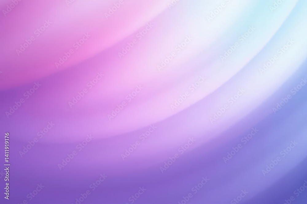 Obraz premium Dreamy pastel gradient backdrop Smooth, blurred lines in purple, pink, and blue hues , soft, color