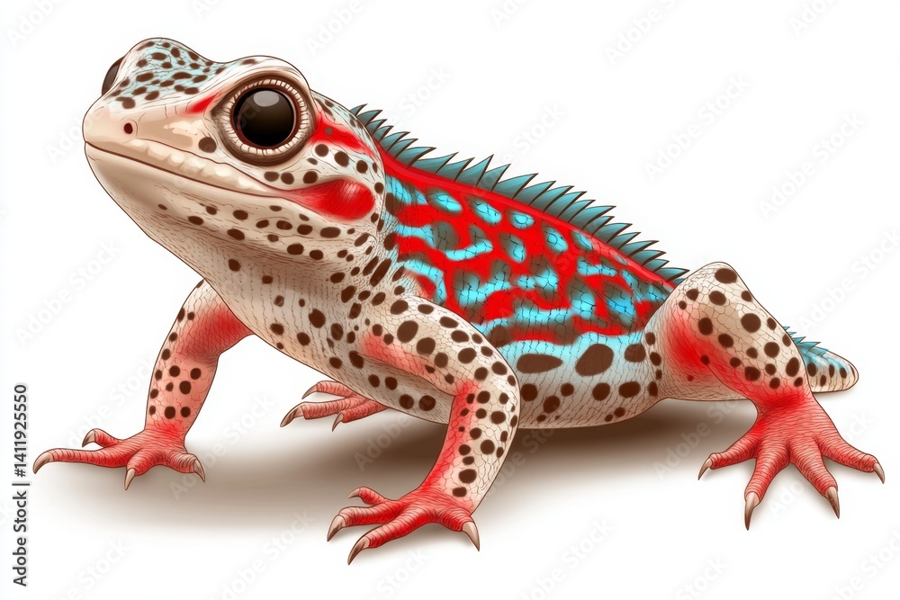 Fototapeta premium A clean vector drawing of an unknown hybrid species, part reptile, part mammal