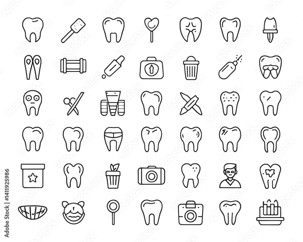 Minimal Dental Icon Set Minimal Dental Icon Set