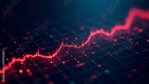 Wallpaper Mural Red Stock Market Crash Graph Torontodigital.ca