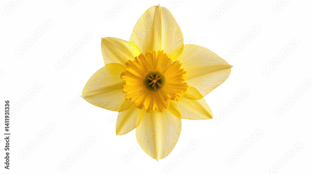 Obraz premium a yellow daffodil on a transparent background, PNG image, PNG file, Generative art.