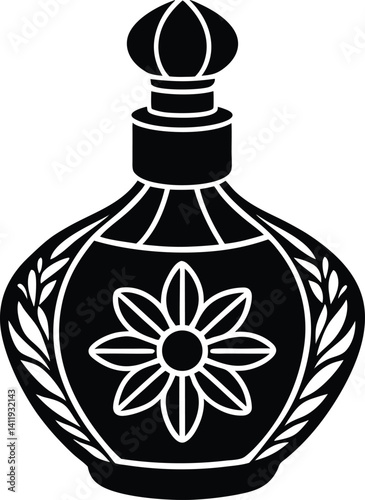 bottle of perfume and flowers