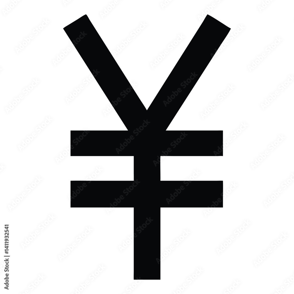 Obraz premium Yen Currency Symbol Icon (¥)