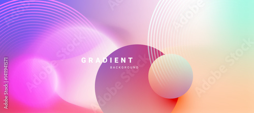 Abstract soft glow spheres with pastel gradients 