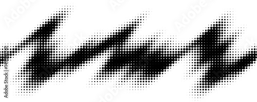 Monochrome printing raster. Dotted illustration. Abstract vector halftone background. Vector illustration. Black and white texture of dots