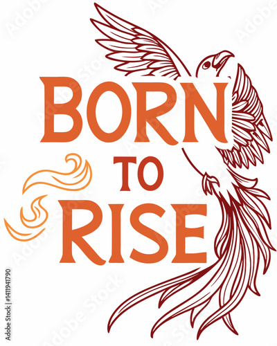 born to rise Typography quotes vector T-shirt design