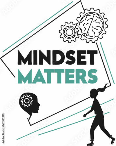 Typography quotes mindset matters T-shirt design