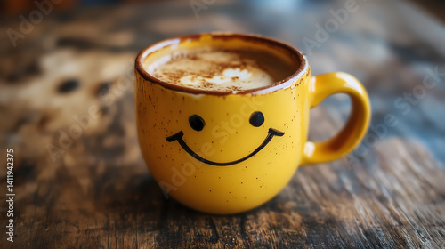 Wallpaper Mural bright yellow coffee mug with smiling face


 Torontodigital.ca