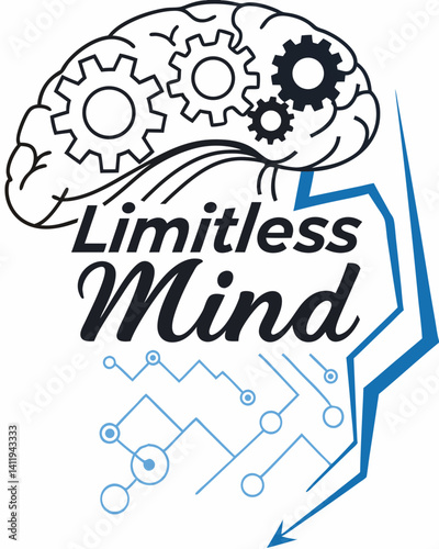 Typography quotes limitless mind T-shirt design