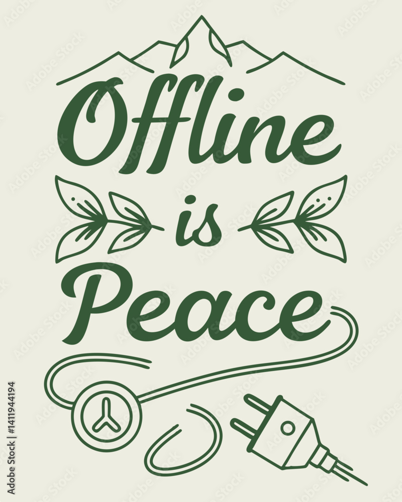 Obraz premium offline is peace Typography quotes vector T-shirt design