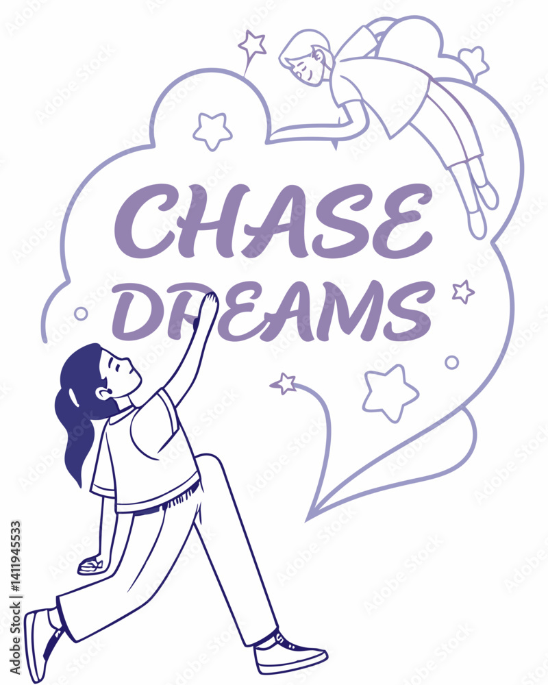 chase dreams Typography quotes vector T-shirt design chase dreams Typography quotes vector T-shirt design