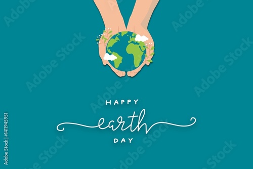 Earth day concept  22 April.