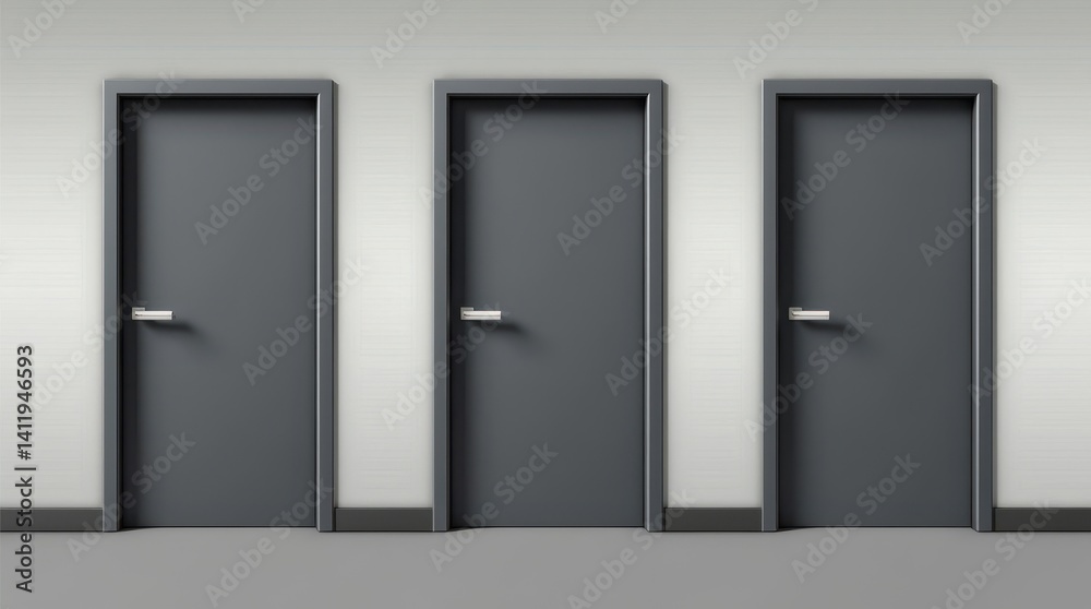 Fototapeta premium World password day securing access behind closed doors office environment digital security concept