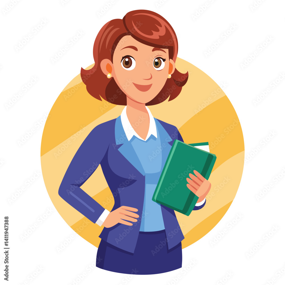 Professional woman holding books Professional woman holding books